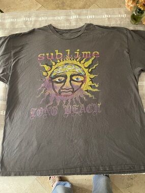 Sublime Long Beach Sun Graphic Tee - Charcoal